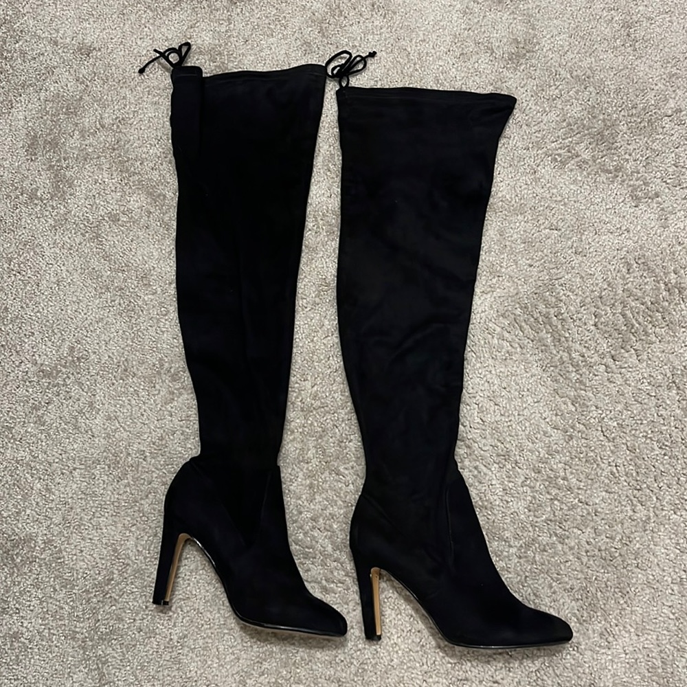 EXPRESS OVER THE KNEE BOOTS - BLACK SIZE 8